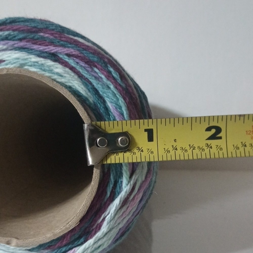 Multicolor Yarn Cone in Teal, Purple, Mint - Picture 5 of 6